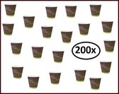 200x Koffiebeker espresso karton 'Coffee to Go' -  - Koffie thee chocomel soep drank water beker karton