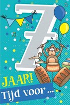 Cijferkaart met muziek 7 Jaar! Tijd voor…