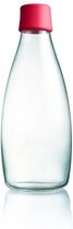 Retap Waterfles - Glas - 0,8 l - Frambozen Rood