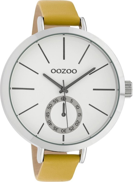 OOZOO Timepieces C10125 Mustard/Wit horloge (48 mm) – Geel