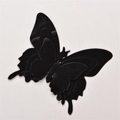 3d muurstickers | vlinder |effen | kinderkamer | babykamer | decoratie | 12 stuks | zwart