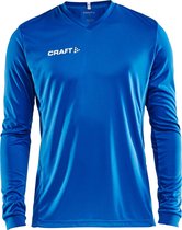 Craft Squad Jersey Solid LS Shirt Heren  Sportshirt - Maat L  - Mannen - blauw/wit