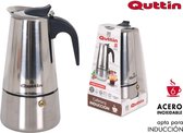 Quttin espresso maker - 6 kopjes - RVS - geschikt voor inductie