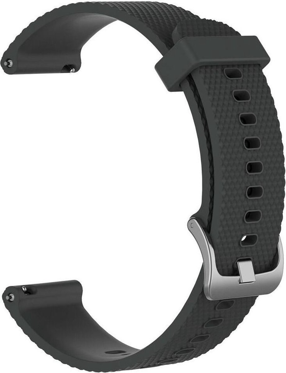 KELERINO. Siliconen bandje geschikt voor Garmin Vivoactive 3 - Grijs - Small