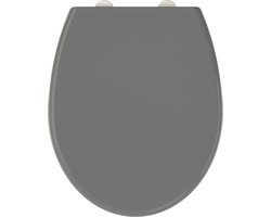 Allibert wc-bril FALLY - thermodure - soft close - afklikbaar -antibacterieel - anthraciet grijs