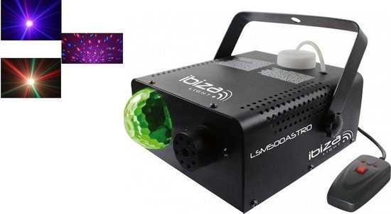 Astro LED Noir Ibiza LSM500Astro Machine à fumée 