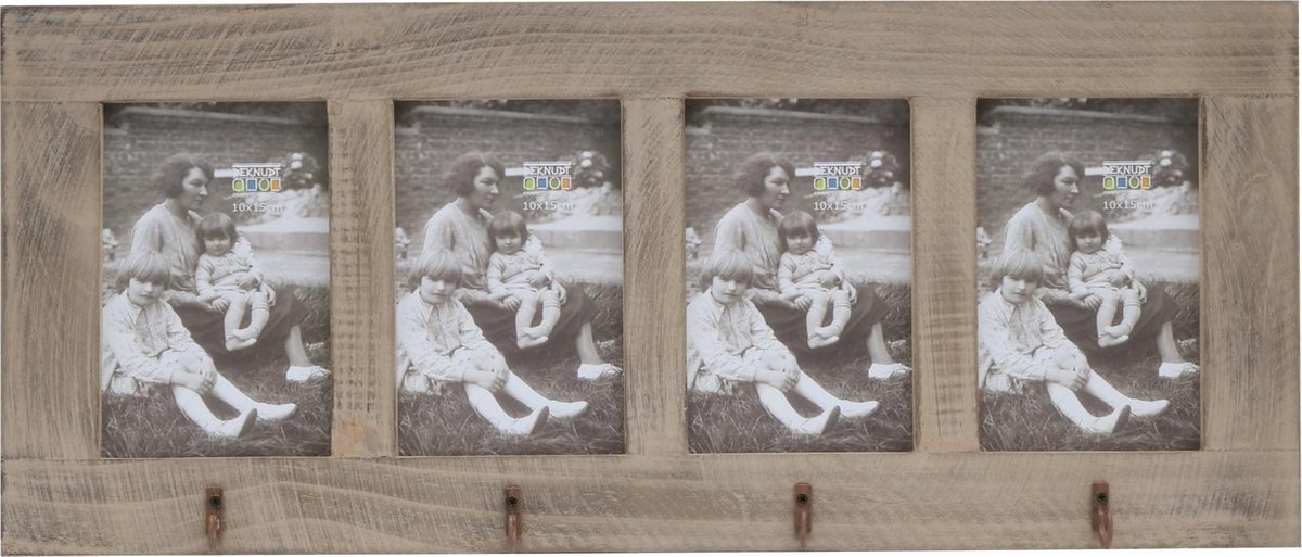 Deknudt Frames fotolijst S67TF7 P4 -grijs - voor 4 foto's 10x15 cm