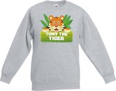 Tony the tiger sweater grijs voor kinderen - unisex - tijger trui 3-4 jaar (98/104)