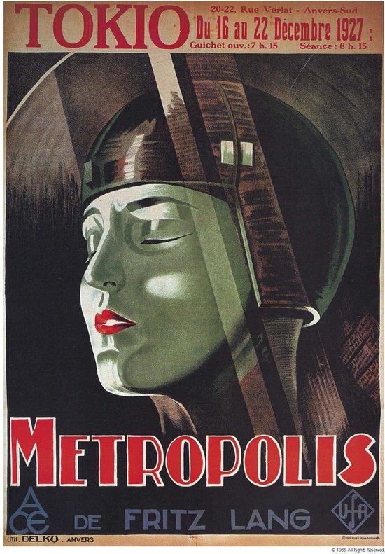 Metropolis poster - Fritz Lang - filmaffiche - Retro - Vintage - Cult - 70 x 100 cm