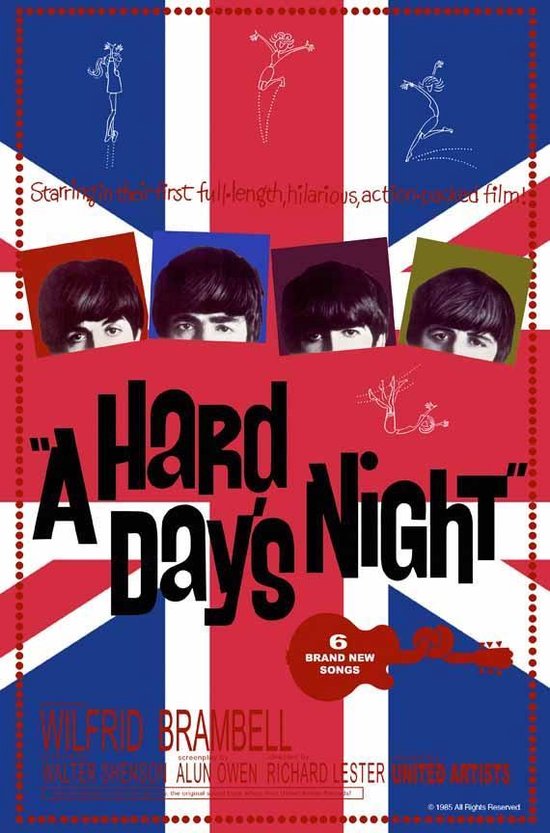 The Beatles  poster - A Hard Day's Night - film - 70 x 100 cm