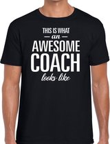 Awesome Coach cadeau t-shirt zwart heren - Coach bedankt cadeau XXL