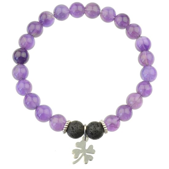 PRIMATORIA Vijf klavertje armband voor vrouwen 18K verguld roestvrij staal Lucky 5 blad link armband sieraden cadeau voor moeder en dochter, Normal, Zilver, parelmoer