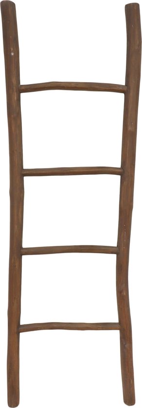 Decoratieve ladder Pank - 50x6x150 - Antiek - Teak