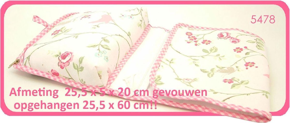 Vagabond Hang-Up Toilettas "Bird Trail" 5478-afmeting 25,5 x 5 x 20 cm (opgevouwen).