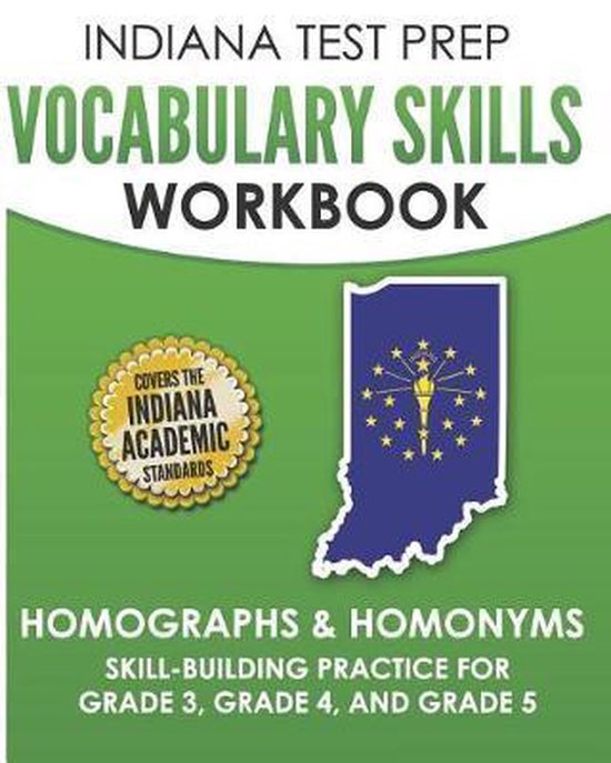 INDIANA TEST PREP Vocabulary Skills Workbook Homographs & Ho ... - cover