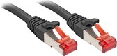 Lindy RJ-45 Cat6 S/ FTP Câble réseau 0,5 m 0, 5 m S/ FTP (S-STP) Zwart