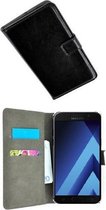Zwart Wallet Bookcase P Telefoonhoesje voor Samsung Galaxy A3 2017