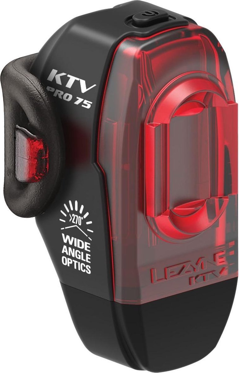 Lezyne KTV Pro Drive Rear - Oplaadbare LED fietslamp achter - 5 Standen - 75 lumen - Zwart
