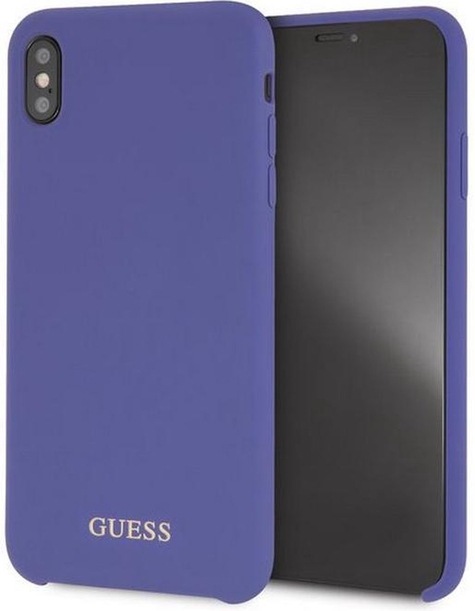 Guess Silicone HardCase - Apple iPhone XS Max (6.5") - Paars