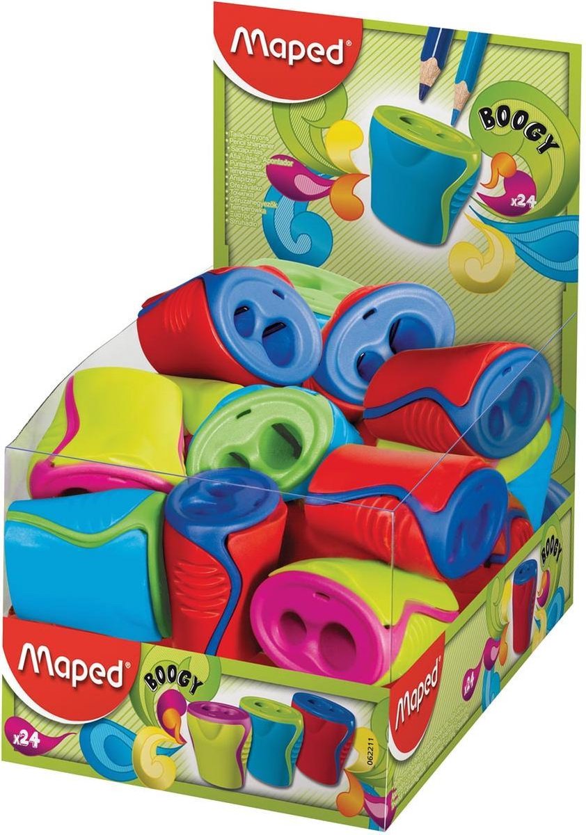 Maped Potloodslijper Boogy 2-gaats doos van 24 stuks