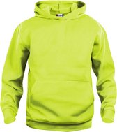 Basic hoody jr signaalgroen 110/120