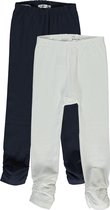 Dirkje Meisjes Leggings (2stuks) Blauw en Wit - Maat 104