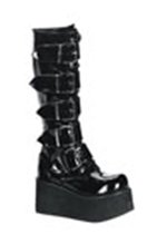 Demonia Bottes hauteur genou -38 Chaussures- TRASHVILLE-518 US 6 Noir