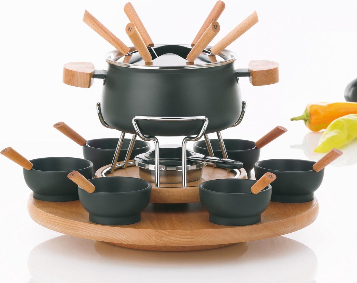 Fondueset Carrousel Natura, Zwart - Kela