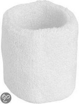 Benza Pols Zweetbandjes - Wit 6 cm - 2 stuks