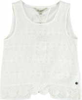 Garcia spring white katoenen top met borduringen Maat - 140/146