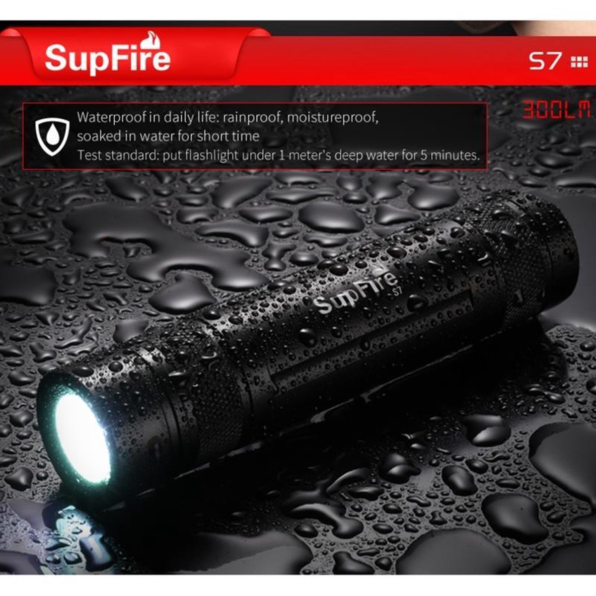 SupFire S7 CREE XPE 3W waterbestendig sterke LED zaklamp 300 LM Portable  Mini Lamp met... | bol.com