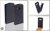 LELYCASE Zwart Lederen Flip Case Cover Hoesje Samsung Galaxy Core LTE G386F​