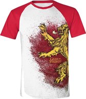 Game of Thrones - Painted Lannister Raglan T-Shirt - Wit - L