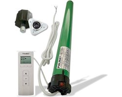 PALMAT Draadloze Rolluikmotor met 8 kanaals afstandsbediening en kunststof lagerplug (buis van 60 mm, 20 Nm)