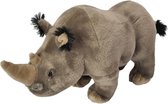 Pluche grijze neushoorn knuffel 35 cm - Neushoorns wilde dieren knuffels - Speelgoed voor kinderen - Grijs