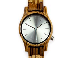 Houten horloge Sahara - Zebrano