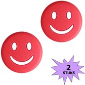 Fako Bijoux® - Tennisdemper - Emoji - Smile Rood - 2 Stuks