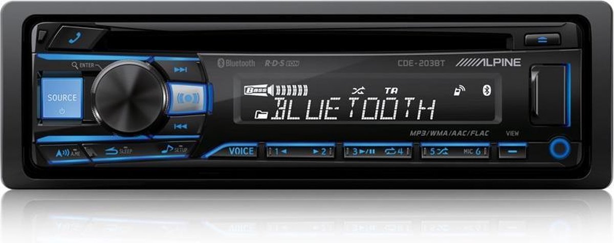 Alpine CDE-203BT Autoradio CD/ USB Bleutooth -1din