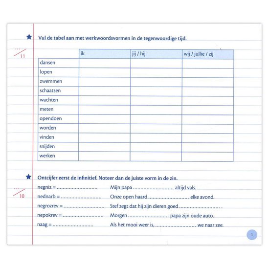 Mijn oefenschrift - Werkwoorden Groep 7; 10-11 jaar; 5de leerjaar, Moniek  Vermeulen... | bol.com