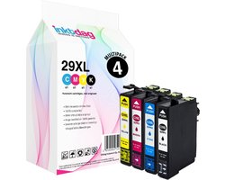 Inktdag inktcartridges voor Epson 29 inktcartridge, Epson 29XL multipack van 4 stuks geschikt voor printers Epson Expression Home XP-245, XP-247,…