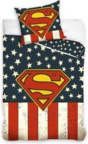 Superman - Housse de couette - Simple - 140x200 + 1 taie d'oreiller 70x80 cm - Multi