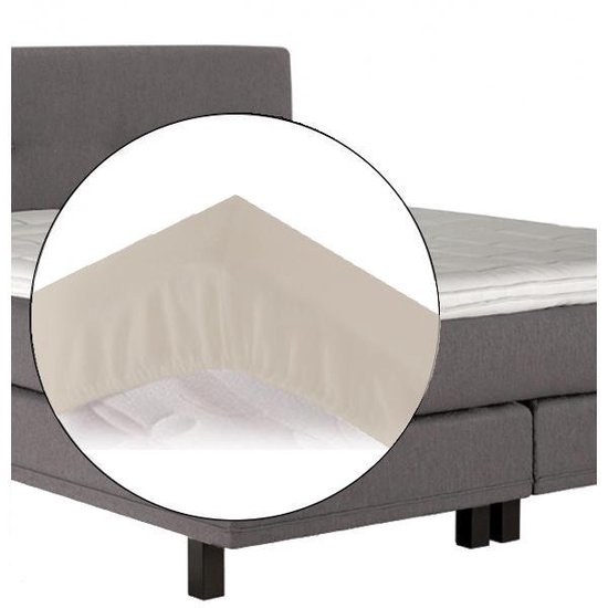 24-Bedding - Jersey Topper Hoeslaken - Topdek Hoeslaken Jersey - Extra zacht - 97% katoen - 3% Elastaan - 80x220 cm - Taupe - 5 t/m 15 cm hoogte.