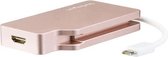 StarTech.com USB-C 4 in 1 video adapter rose gold goud USB-C naar VGA, DVI, HDMI of mDP 4K