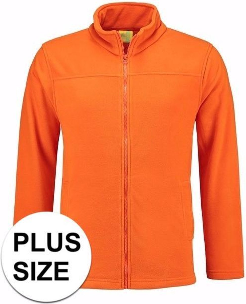 misdrijf Het beste span Grote maten oranje fleece vest met rits voor volwassenen 3XL (46/58) |  bol.com