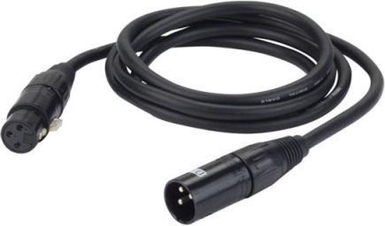 DAP Audio DMX kabel 3m - DMX XLR Kabel - 3m (Zwart) | bol.com