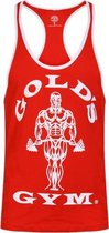 GGVST004 Muscle Joe Contrast Stringer Vest - Red/White - M