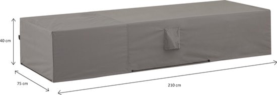 sunlounger hoes ligbed beschermhoes Ligbank beschermhoes luxe 210 x 75 x 40 cm