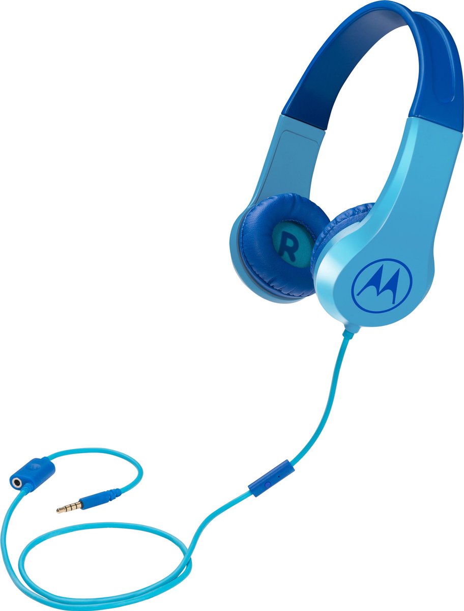 Motorola Squads 200 hoofdtelefoon - speciaal voor kinderen - blauw - flexibel - volumebegrenzer