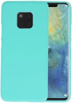 Bestcases Color Telefoonhoesje - Backcover Hoesje - Siliconen Case Back Cover voor Huawei Mate 20 Pro - Turquoise