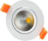 LED COB INBOUWSPOT adjustable 3W 3000K WIT